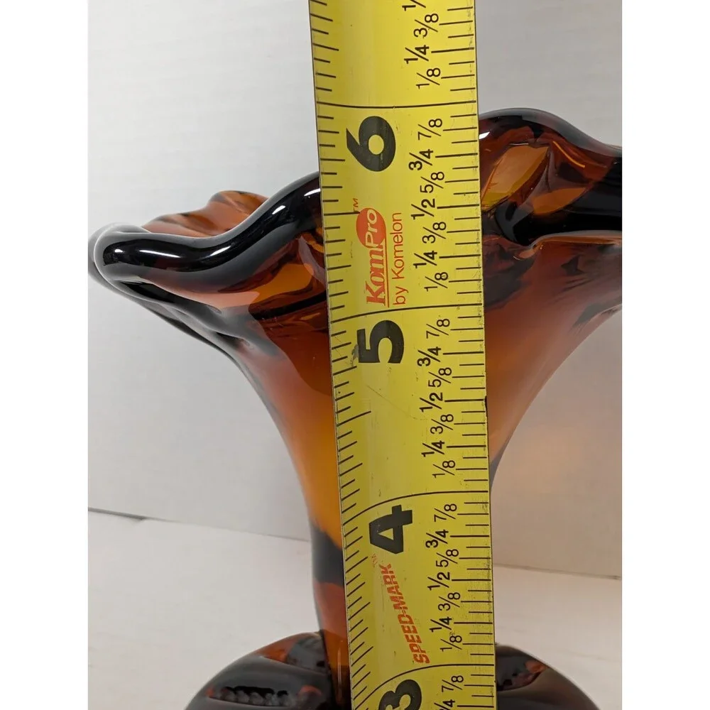 Handblown Brown Glass Vase
